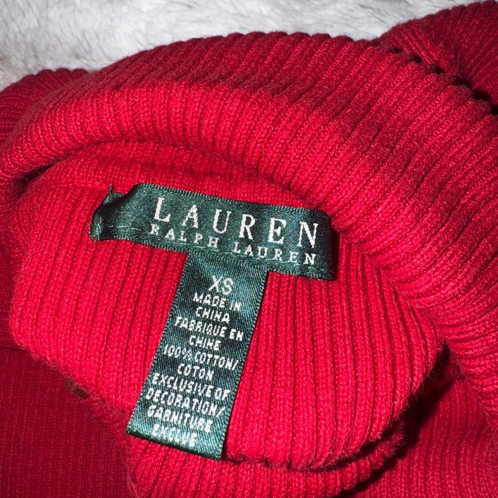 Lauren Ralph Lauren Vibrant Red Cowl Neck Sweater